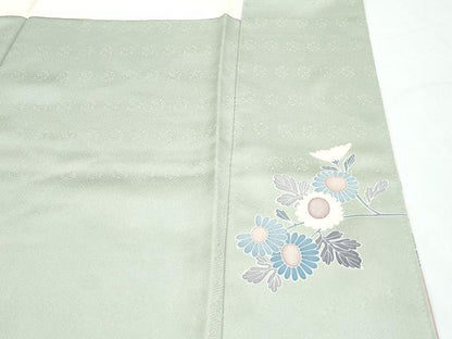 平和屋着物●訪問着　友禅　草花文　暈し染め　正絹　逸品　CABI1207th