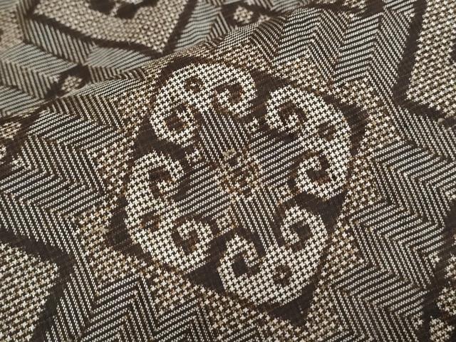 平和屋着物●本場大島紬　龍郷絣　菱吉祥文　正絹　逸品　CABI1209th