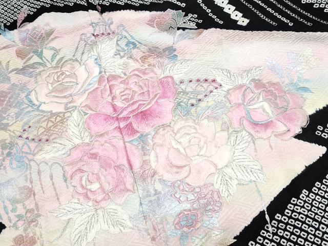 平和屋着物●豪華振袖　絞り　刺繍　草花文　金銀糸　やまと誂製　正絹　逸品　CABI1210th