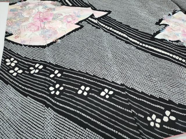 平和屋着物●豪華振袖　絞り　刺繍　草花文　金銀糸　やまと誂製　正絹　逸品　CABI1210th