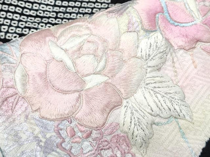 平和屋着物●豪華振袖　絞り　刺繍　草花文　金銀糸　やまと誂製　正絹　逸品　CABI1210th