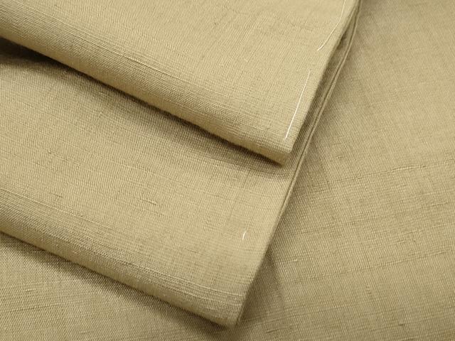 平和屋着物●結城紬　色無地　生壁色　やまと誂製　正絹　逸品　未使用　CABI1214th
