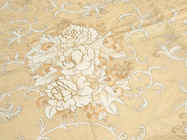 平和屋着物●訪問着　駒刺繍　花唐草文　金彩　三越扱い　正絹　逸品　未使用　CABI1215th
