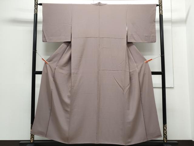 平和屋着物●上質な色無地　梅鼠色　正絹　逸品　CABI1216th