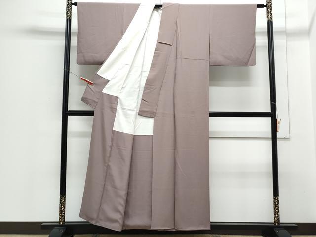 平和屋着物●上質な色無地　梅鼠色　正絹　逸品　CABI1216th