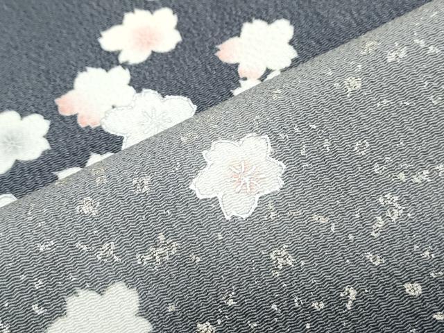 平和屋着物●史上初の女性友禅師 京都府伝統産業優秀技術者 京の名工 岡山武子 訪問着 暈し染め 銀彩 鬼しぼ縮緬 正絹 逸品 CABI1221th