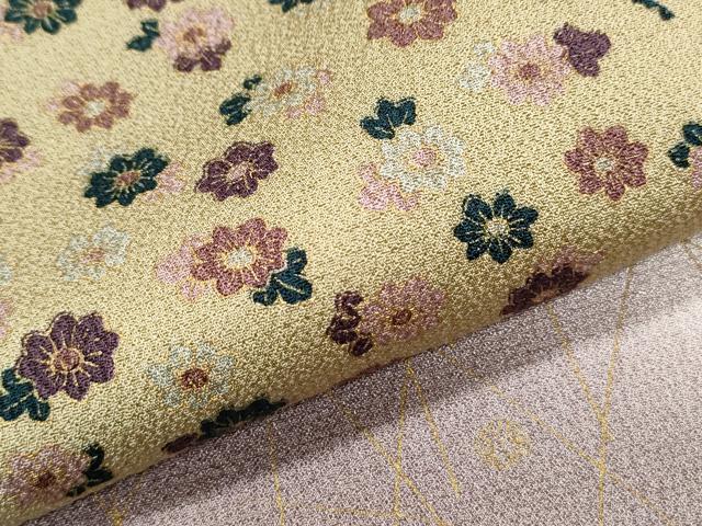 平和屋着物●訪問着　舞花文　暈し染め　金彩　正絹　逸品　CABI1222th