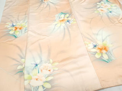 平和屋着物●上質な小紋　地紋起こし　草花文　暈し染め　正絹　逸品　CABI1227th