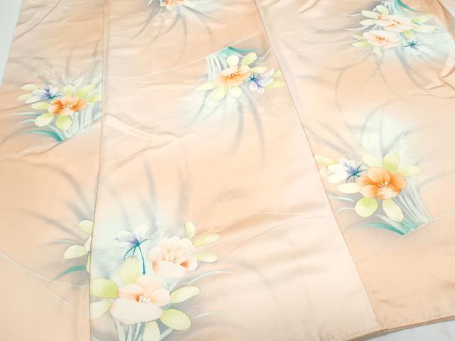 平和屋着物●上質な小紋　地紋起こし　草花文　暈し染め　正絹　逸品　CABI1227th