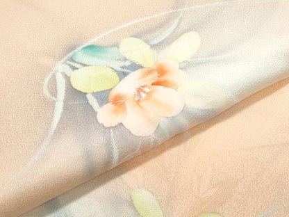 平和屋着物●上質な小紋　地紋起こし　草花文　暈し染め　正絹　逸品　CABI1227th