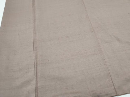 平和屋着物●上質な紬　色無地　胡桃染色　正絹　逸品　CABI1228th