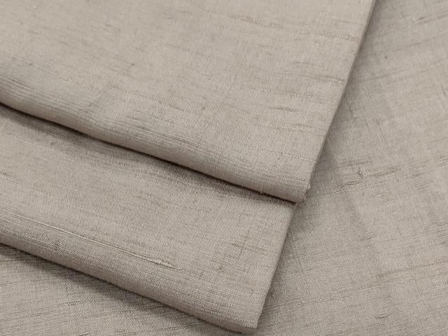 平和屋着物●上質な紬　色無地　胡桃染色　正絹　逸品　CABI1228th