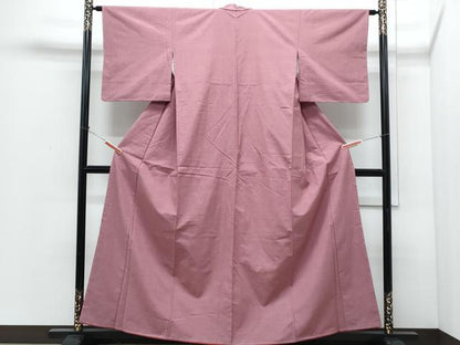 平和屋着物●上質な紬　長春色　正絹　逸品　CABI1229th