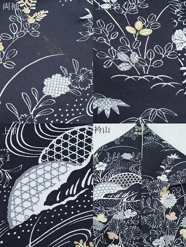 平和屋着物●上質な小紋　籬草花文　正絹　逸品　CABI1234th