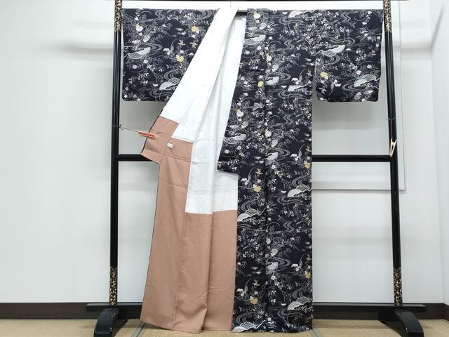 平和屋着物●上質な小紋　籬草花文　正絹　逸品　CABI1234th