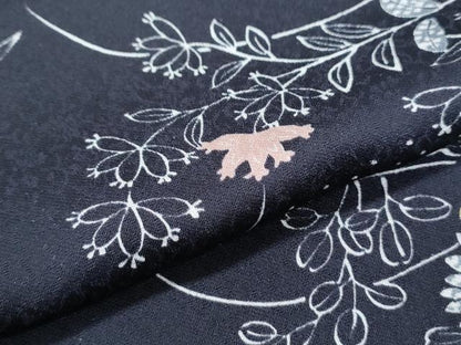 平和屋着物●上質な小紋　籬草花文　正絹　逸品　CABI1234th