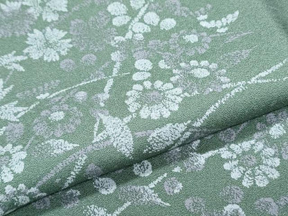 平和屋着物●訪問着　雪輪草花文　金彩　正絹　逸品　CABI1235th