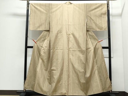 平和屋着物●上質な紬　間道　正絹　逸品　未使用　CABI1236th
