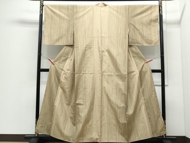 平和屋着物●上質な紬　間道　正絹　逸品　未使用　CABI1236th