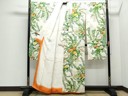 平和屋着物●豪華振袖　花束文　金彩　正絹　逸品　CABI1238th