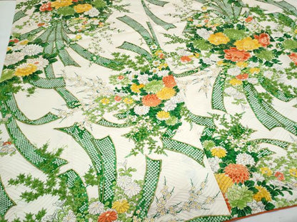 平和屋着物●豪華振袖　花束文　金彩　正絹　逸品　CABI1238th