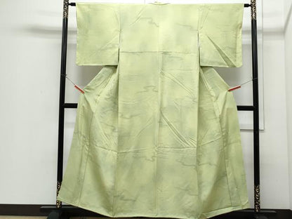 平和屋着物●上質な小紋　地紋起こし　流水芝草文　暈し染め　正絹　逸品　CABI1240th