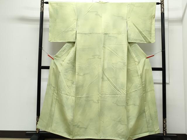 平和屋着物●上質な小紋　地紋起こし　流水芝草文　暈し染め　正絹　逸品　CABI1240th