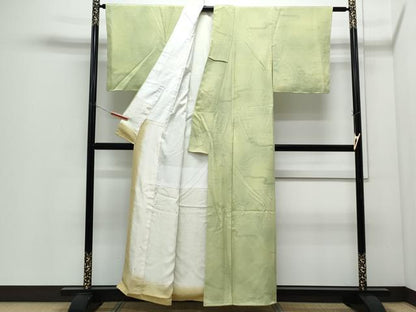平和屋着物●上質な小紋　地紋起こし　流水芝草文　暈し染め　正絹　逸品　CABI1240th