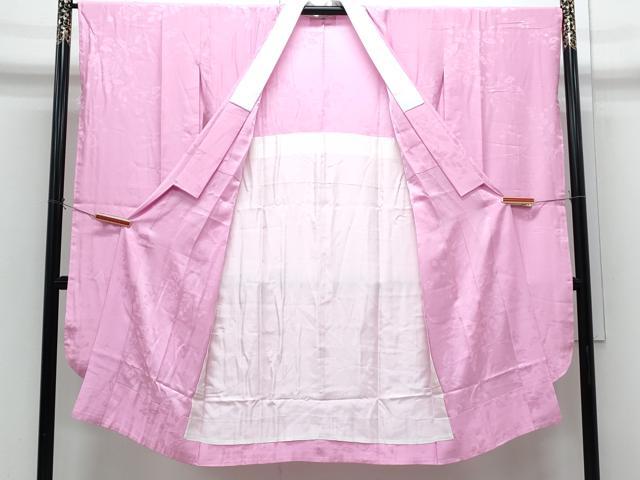 平和屋着物●振袖用　長襦袢　無双仕立て　辻が花地紋　牡丹色　正絹　逸品　CABI1241th
