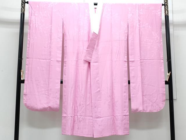 平和屋着物●振袖用　長襦袢　無双仕立て　辻が花地紋　牡丹色　正絹　逸品　CABI1241th