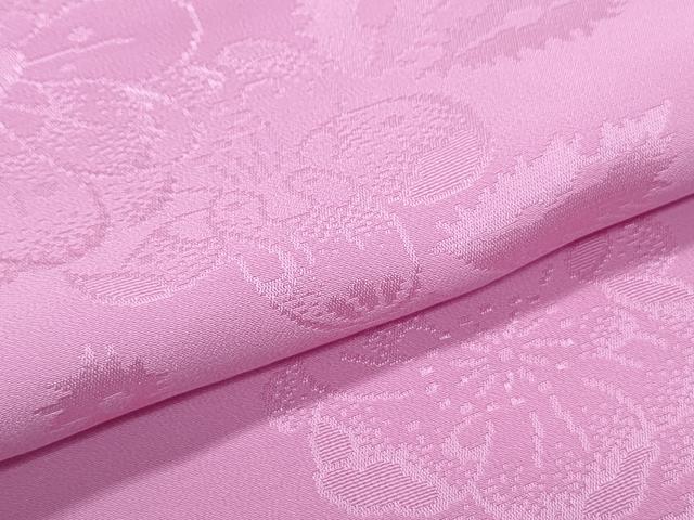 平和屋着物●振袖用　長襦袢　無双仕立て　辻が花地紋　牡丹色　正絹　逸品　CABI1241th