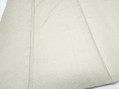 平和屋着物●上質な色無地　霞地紋　利休白茶色　正絹　逸品　CABI1242th