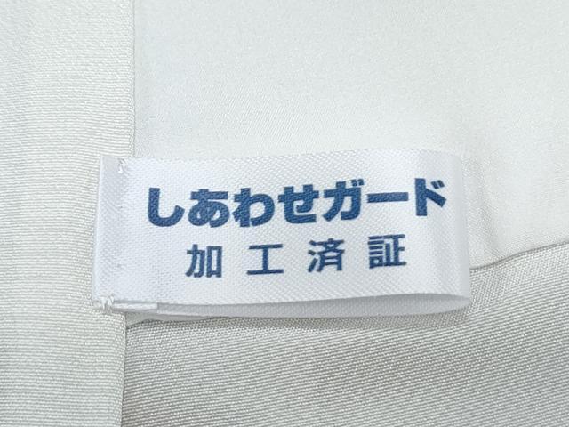 平和屋着物●上質な色無地　霞地紋　利休白茶色　正絹　逸品　CABI1242th