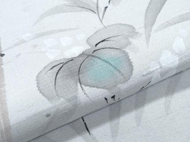平和屋着物●訪問着　作家物　紬地　手描き　花鳥文　金彩　正絹　逸品　CABI1245th