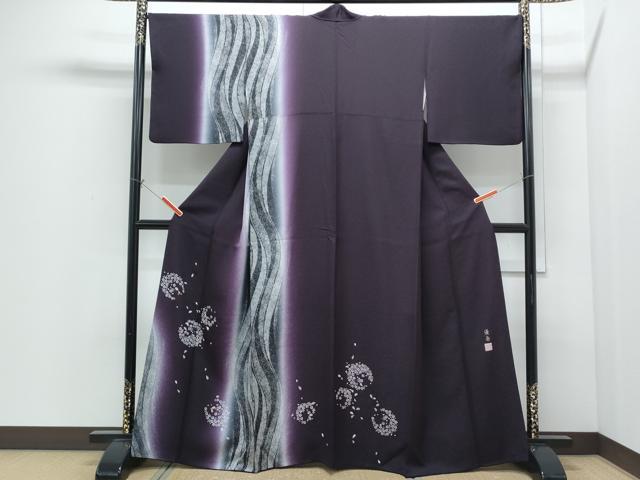 平和屋着物●訪問着　作家物　花丸文　暈し染め　金彩　正絹　逸品　CABI1248th