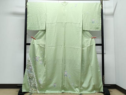 平和屋着物●訪問着　刺繍　吉祥花文　金彩　正絹　逸品　CABI1249th