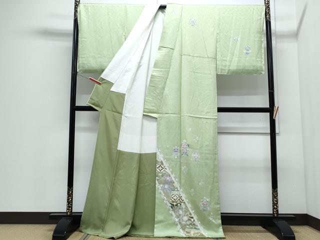 平和屋着物●訪問着　刺繍　吉祥花文　金彩　正絹　逸品　CABI1249th