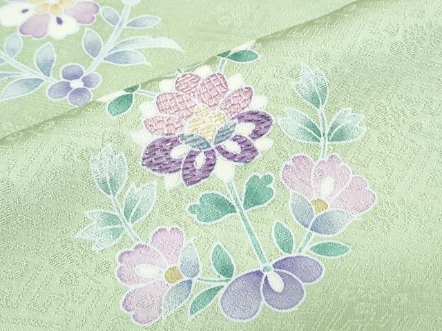 平和屋着物●訪問着　刺繍　吉祥花文　金彩　正絹　逸品　CABI1249th