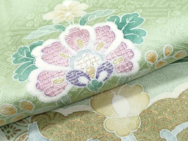平和屋着物●訪問着　刺繍　吉祥花文　金彩　正絹　逸品　CABI1249th