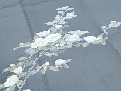 平和屋着物●訪問着　友禅　枝花文　暈し染め　正絹　逸品　CABI1251th