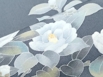 平和屋着物●訪問着　友禅　枝花文　暈し染め　正絹　逸品　CABI1251th