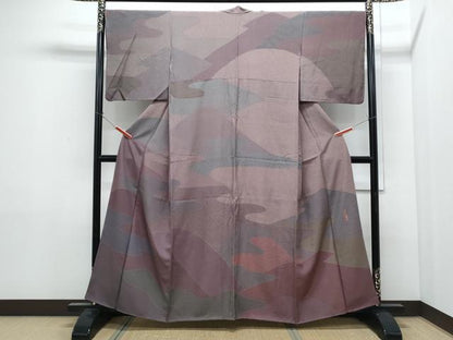 平和屋着物●重要無形文化財　人間国宝　中村勇二郎　訪問着　江戸小紋　抽象紋様　正絹　逸品　CABI1253th