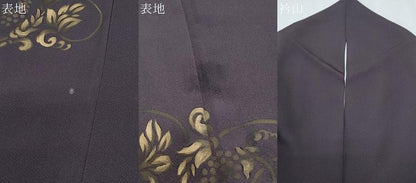 平和屋着物●訪問着　竹屋町刺繍　葡萄蔦の葉文　金彩　正絹　逸品　CABI1254th
