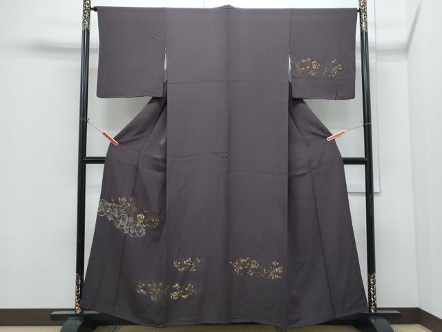 平和屋着物●訪問着　竹屋町刺繍　葡萄蔦の葉文　金彩　正絹　逸品　CABI1254th