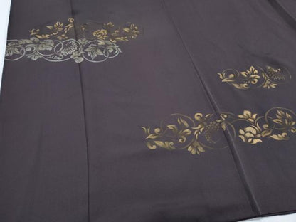 平和屋着物●訪問着　竹屋町刺繍　葡萄蔦の葉文　金彩　正絹　逸品　CABI1254th