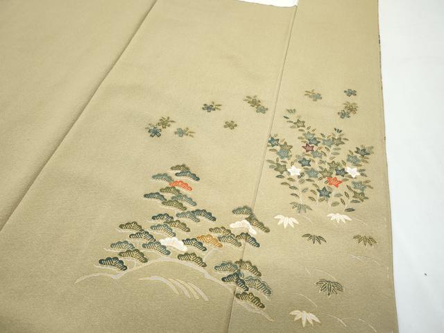 平和屋着物●訪問着　風景草花文　金彩　正絹　逸品　未使用　CABI1260th