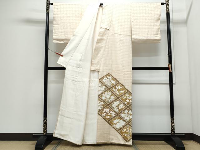 平和屋着物●銀座きしや　色留袖　天井草花文　たとう紙付き　正絹　逸品　CABI1262th