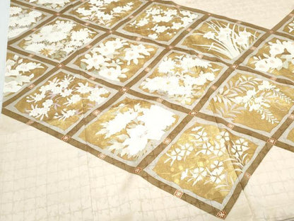平和屋着物●銀座きしや　色留袖　天井草花文　たとう紙付き　正絹　逸品　CABI1262th