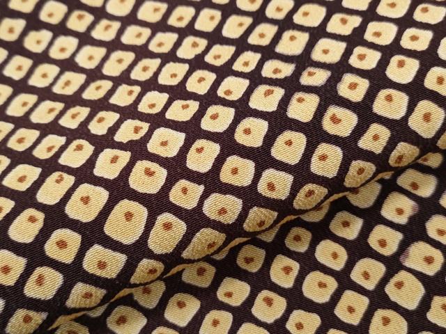 平和屋着物●銀座　志ま亀　小紋　鹿の子文様　たとう紙付き　正絹　逸品　未使用　CABI1265th