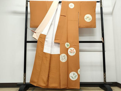 平和屋着物●銀座　志ま亀　訪問着　吉祥丸文　金彩　たとう紙付き　正絹　逸品　CABI1266th